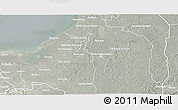 Satellite 3D Map of Lago, lighten, semi-desaturated