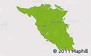 Physical 3D Map of Palizada, cropped outside