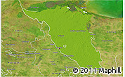 Physical 3D Map of Palizada, satellite outside