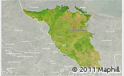 Satellite 3D Map of Palizada, lighten, semi-desaturated