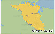 Savanna Style 3D Map of Palizada, single color outside