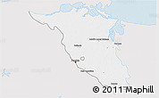 Silver Style 3D Map of Palizada, single color outside