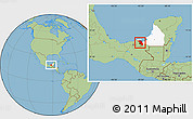 Savanna Style Location Map of Palizada, highlighted parent region