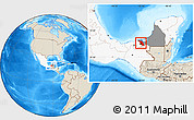 Shaded Relief Location Map of Palizada, highlighted country, highlighted parent region