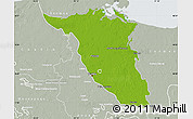 Physical Map of Palizada, lighten, semi-desaturated