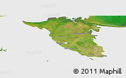 Satellite Panoramic Map of Palizada, single color outside