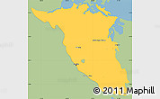 Savanna Style Simple Map of Palizada, single color outside