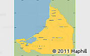 Savanna Style Simple Map of Campeche, single color outside