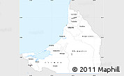 Silver Style Simple Map of Campeche, single color outside