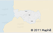 Classic Style 3D Map of Tenabo, single color outside