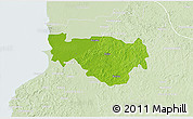 Physical 3D Map of Tenabo, lighten
