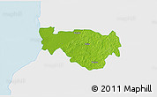 Physical 3D Map of Tenabo, single color outside