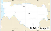 Classic Style Simple Map of Tenabo, single color outside