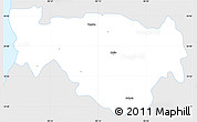 Silver Style Simple Map of Tenabo, single color outside