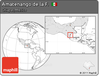 Blank Location Map of Amatenango De La F., highlighted country