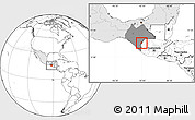 Blank Location Map of Amatenango de la F., highlighted country, highlighted parent region