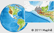 Physical Location Map of Amatenango de la F., highlighted country, highlighted parent region