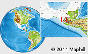 Physical Location Map of Amatenango de la F., highlighted country
