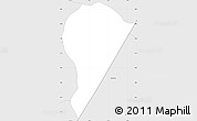 Silver Style Simple Map of Amatenango de la F.