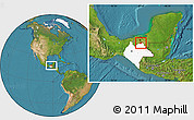 Satellite Location Map of Catazaja, highlighted parent region