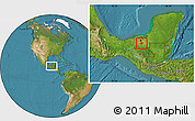 Satellite Location Map of Catazaja