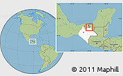 Savanna Style Location Map of Catazaja, highlighted parent region