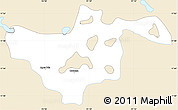 Classic Style Simple Map of Catazaja, single color outside