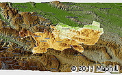 Physical 3D Map of Chilon, darken