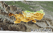 Physical 3D Map of Chilon, darken, semi-desaturated