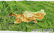 Physical 3D Map of Chilon, satellite outside