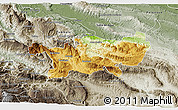 Physical 3D Map of Chilon, semi-desaturated