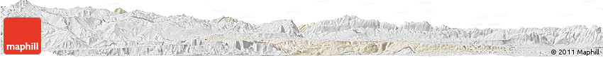 Shaded Relief Horizon Map of Chilon, lighten, desaturated