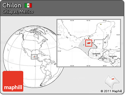 Blank Location Map of Chilon, highlighted parent region