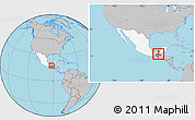 Gray Location Map of Chilon, highlighted country, highlighted parent region, within the entire country