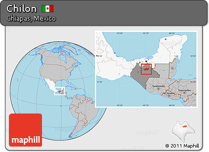 Gray Location Map of Chilon, highlighted country, highlighted parent region