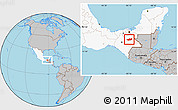 Gray Location Map of Chilon, highlighted country