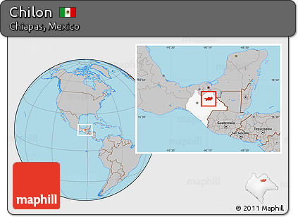 Gray Location Map of Chilon, highlighted parent region