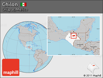 Gray Location Map of Chilon, highlighted parent region
