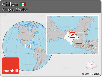 Gray Location Map of Chilon, highlighted parent region