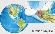 Physical Location Map of Chilon, highlighted country, highlighted parent region