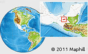 Physical Location Map of Chilon, highlighted country