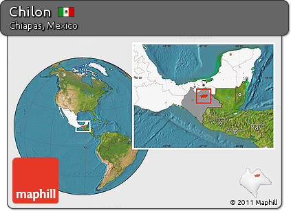 Satellite Location Map of Chilon, highlighted country, highlighted parent region