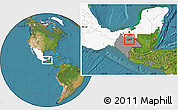Satellite Location Map of Chilon, highlighted country, highlighted parent region