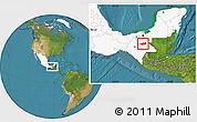 Satellite Location Map of Chilon, highlighted country
