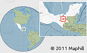 Savanna Style Location Map of Chilon, highlighted country, hill shading