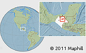 Savanna Style Location Map of Chilon, highlighted parent region, hill shading
