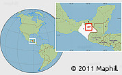 Savanna Style Location Map of Chilon, highlighted parent region