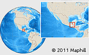 Shaded Relief Location Map of Chilon, highlighted parent region, within the entire country