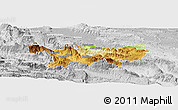 Physical Panoramic Map of Chilon, lighten, desaturated