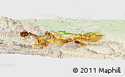 Physical Panoramic Map of Chilon, lighten